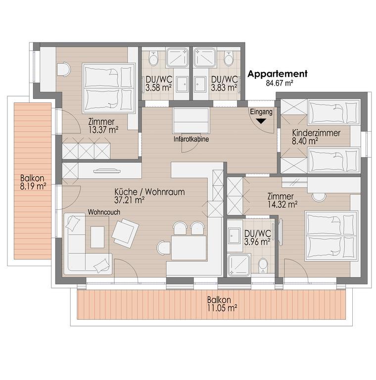 Lux Appartements Ischgl Værelse billede
